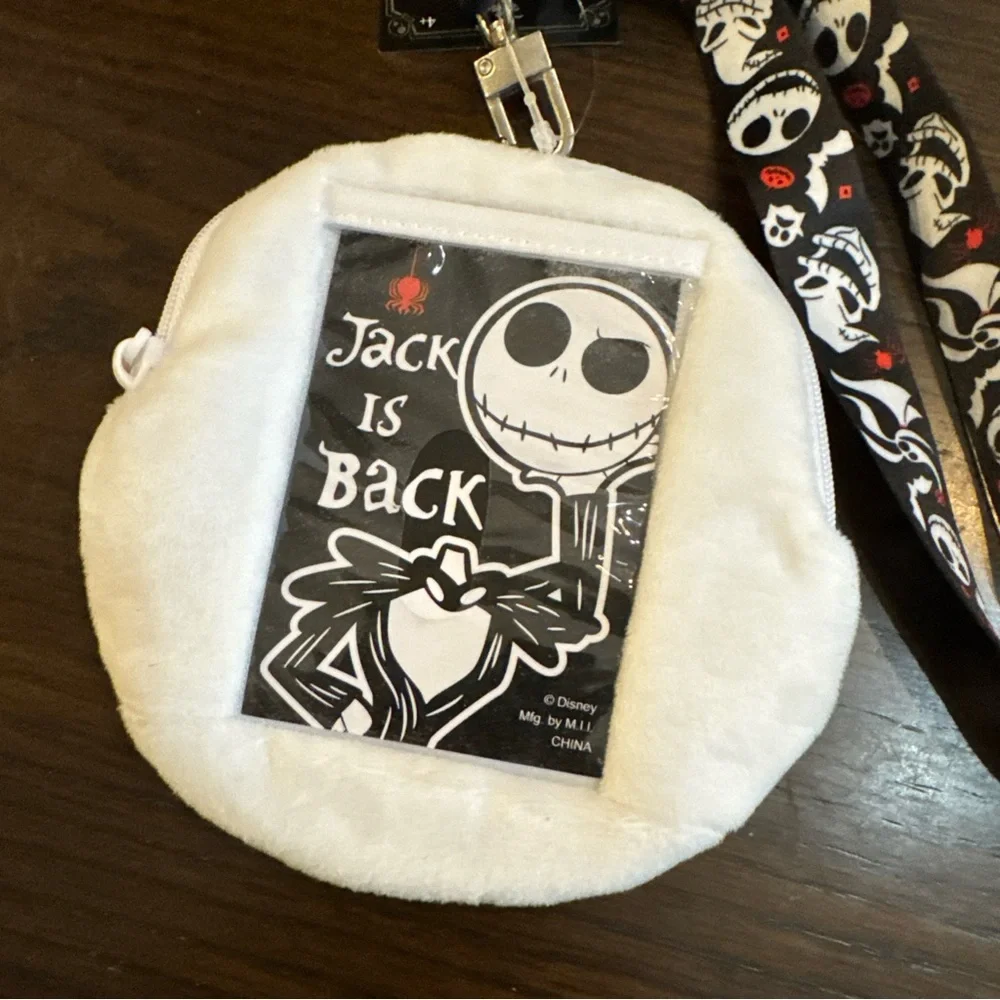 NEW Disney Nightmare Before Christmas Jack Coin Purse Lanyard Card Holder